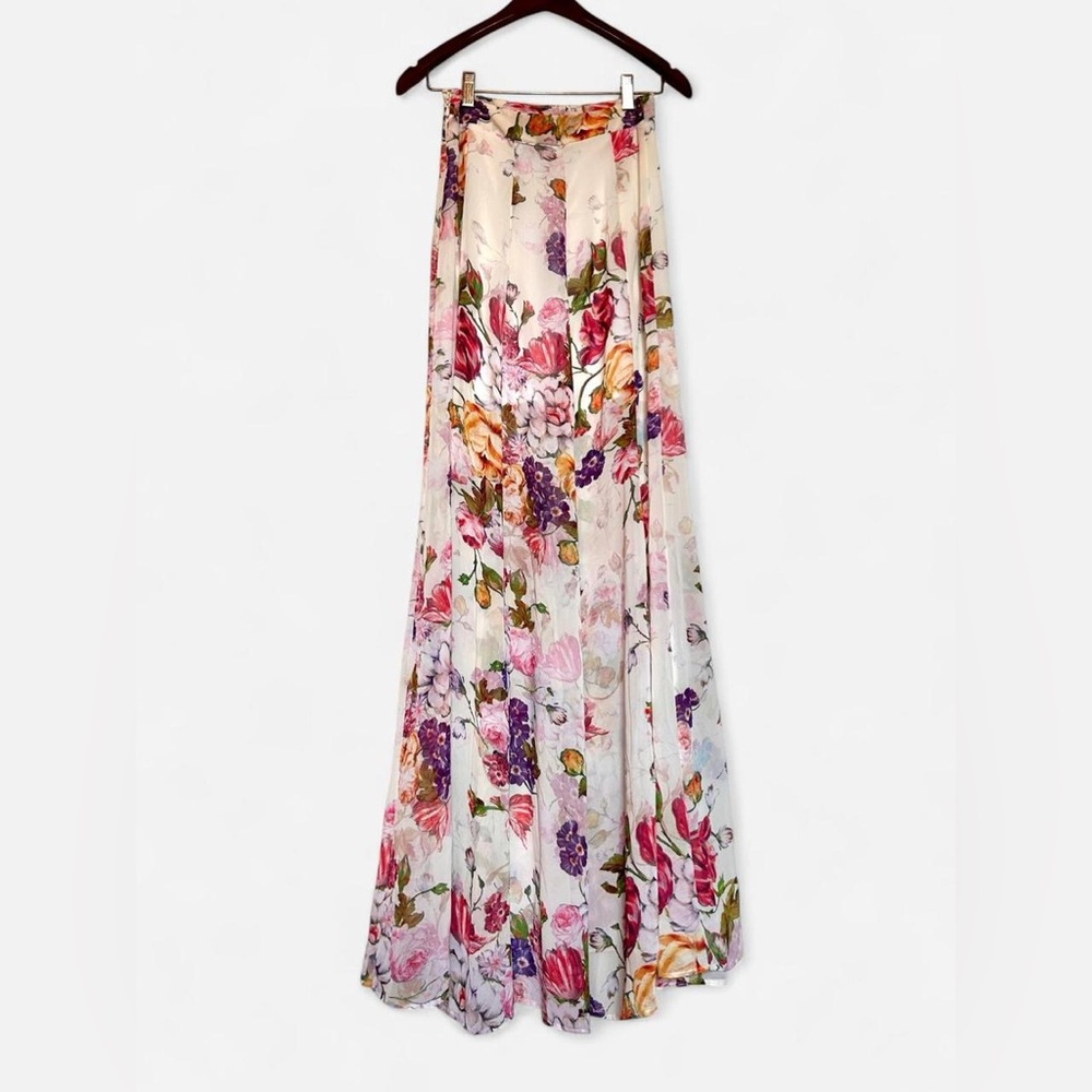 Show Me Your MuMu White Floral Maxi Skirt